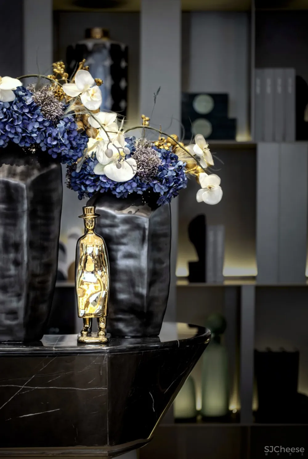 【柏舍设计新作】将Art Deco概念融入现代轻奢风的销售中心软装设计方案