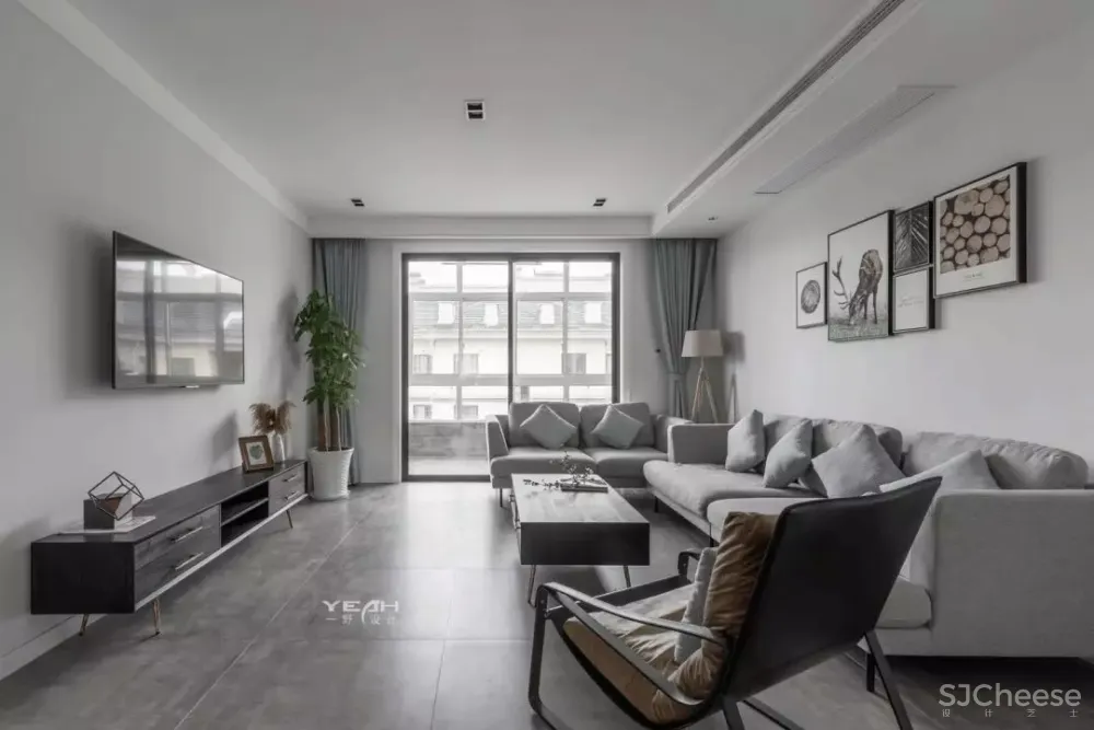 138㎡高级灰简约风住宅 一野设计