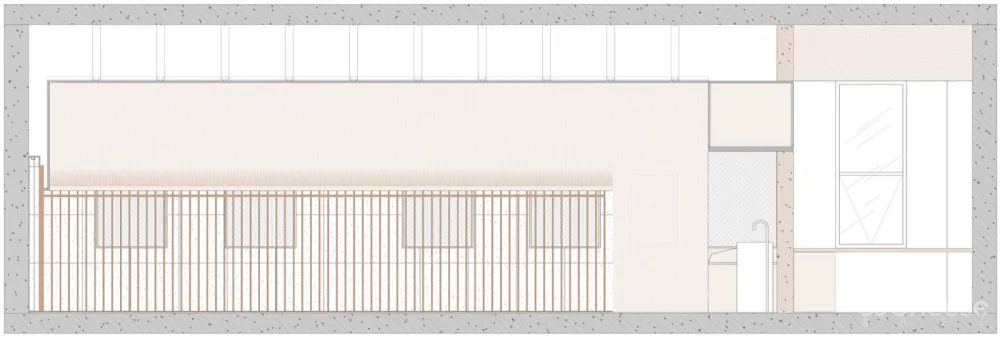 “面料”带给空间的卷曲与自由,北京“往夕”服装工作室 帕姆建筑
