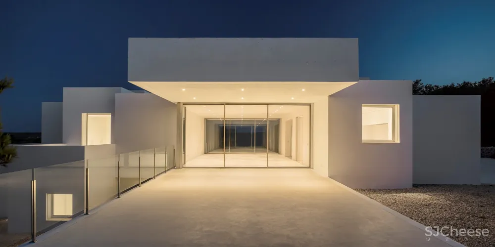 西班牙海滨，打造纯白的T 台别墅 / NOMO STUDIO