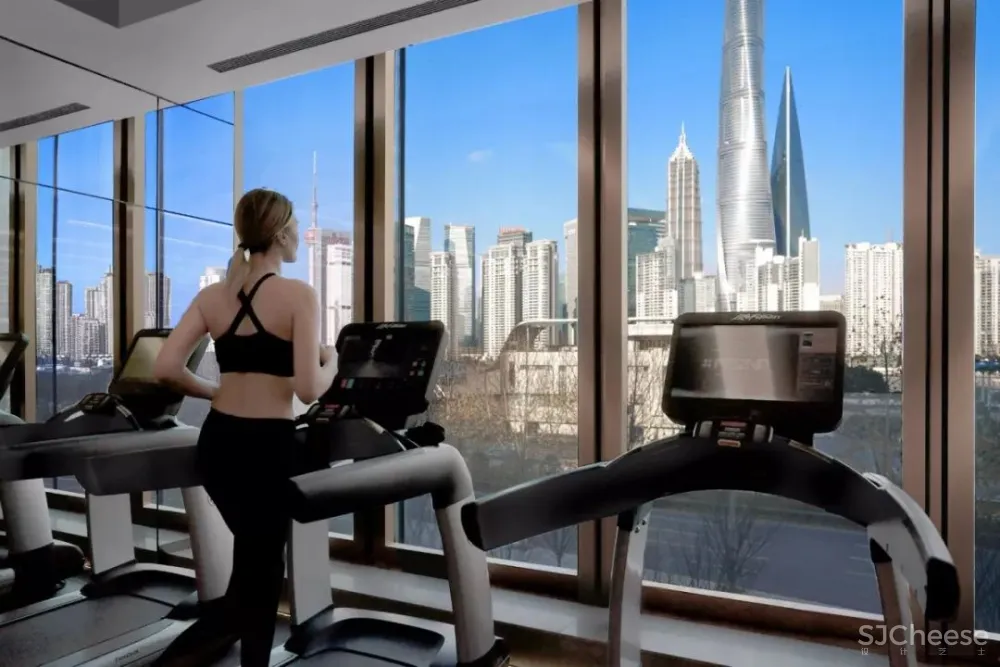 连自成年度力作!复星集团·BFC外滩金融中心空中健身会所