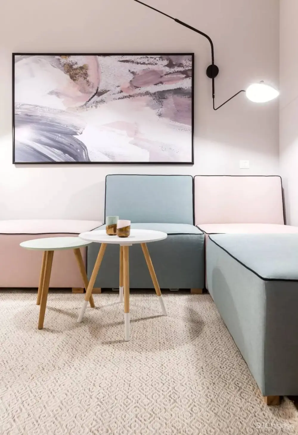 Jooca | 罗马尼亚一间70㎡粉色时尚loft公寓