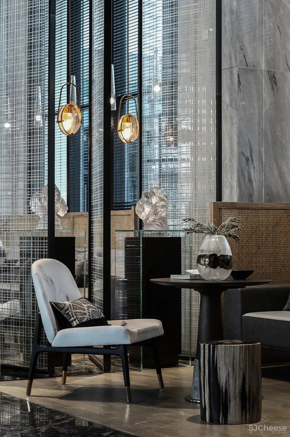 造价6500/㎡顶级售楼中心设计丨呈现出空间美感契合的精美质感