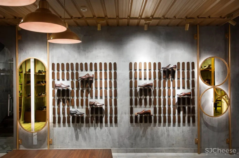 混凝土、黄铜、柚木,献给绅士们的“精英”鞋店! Renesa