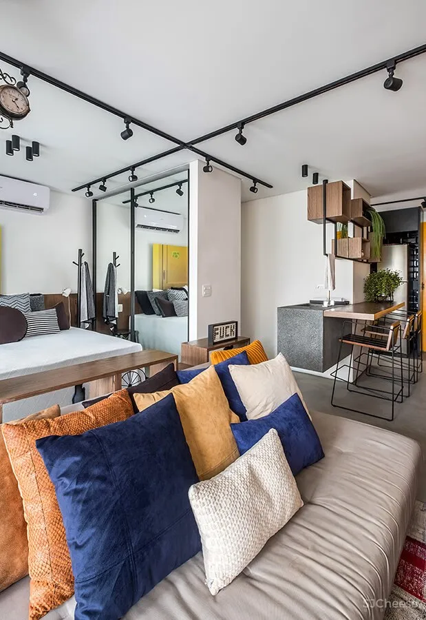 圣保罗一位年轻单身汉的49㎡现代风小公寓 Rafael Zalc