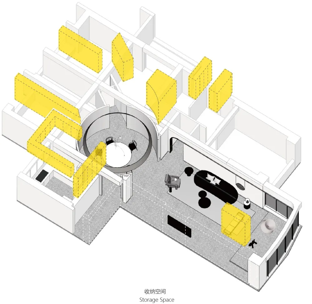 弧线与直线的交织,汕头俏皮艺术公寓 艾克建筑设计