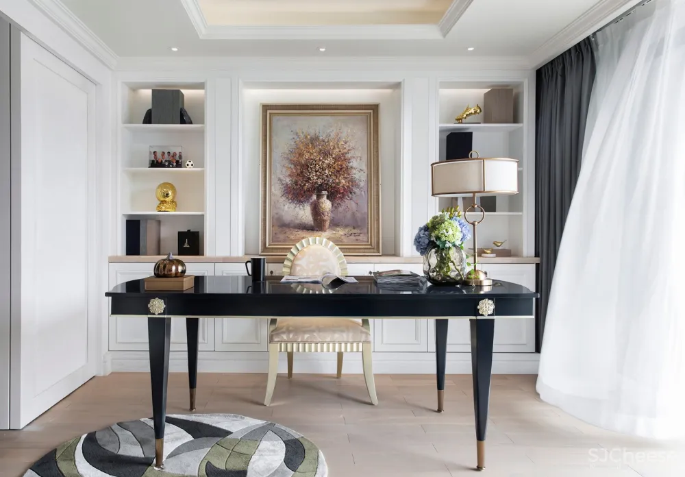 魅无界设计丨颐和山庄别墅:在3000㎡独栋别墅中,聆享优雅法式生活意境