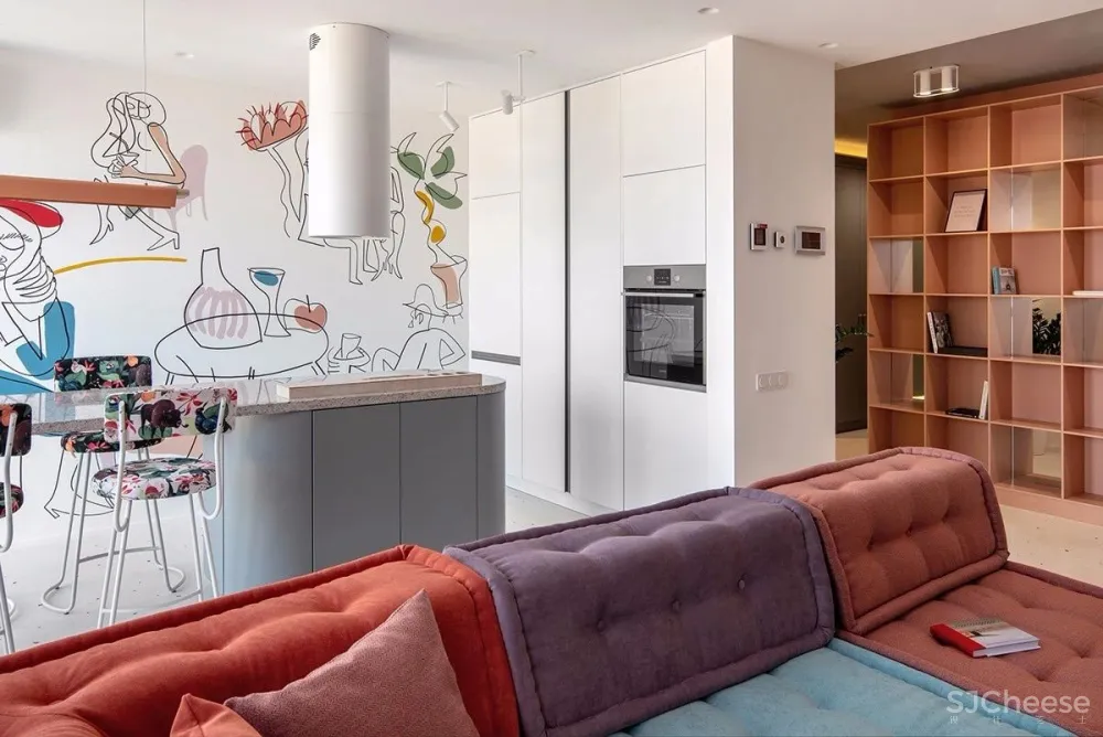 将活珊瑚橘色作为贯穿空间的灵魂丨每一天都是colourful day