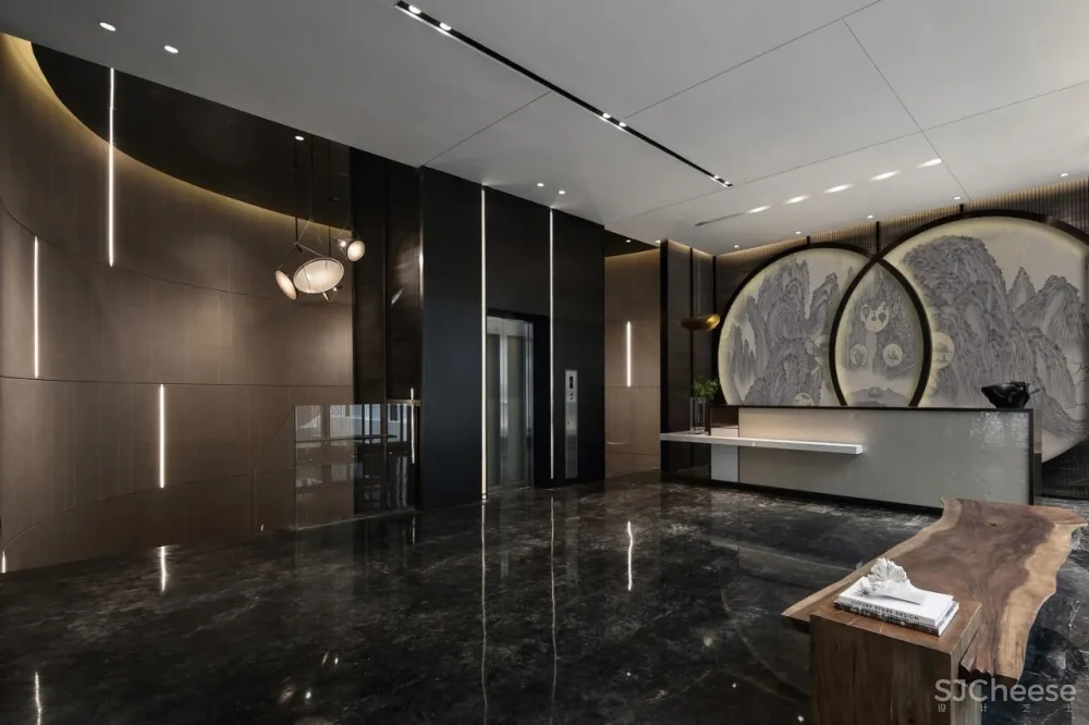 造价6500/㎡顶级售楼中心设计丨呈现出空间美感契合的精美质感