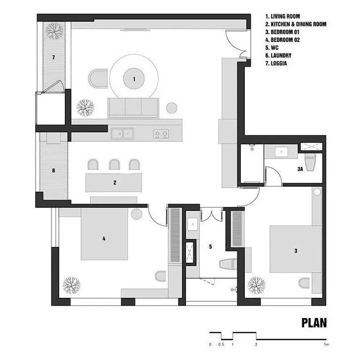 130㎡的住宅丨用 2.9 万块木头贴墙上