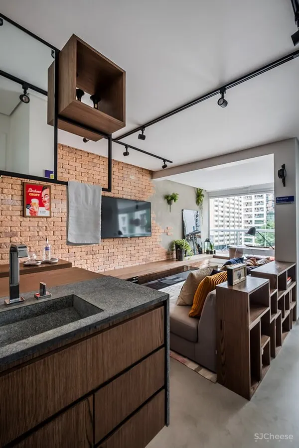 圣保罗一位年轻单身汉的49㎡现代风小公寓 Rafael Zalc