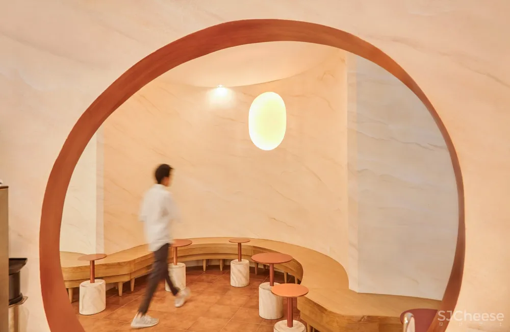 “兔子洞”抽象形式与自然元素的结合，Casa Lapin咖啡店 Taste Space