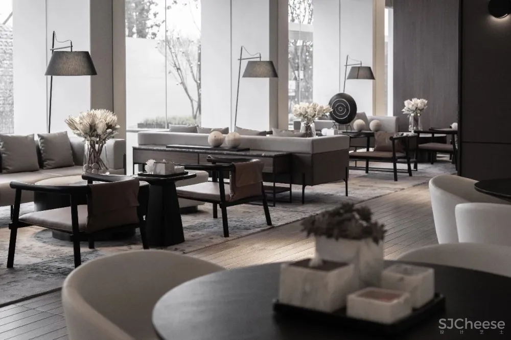 经典黑白灰营造典雅简奢空间
