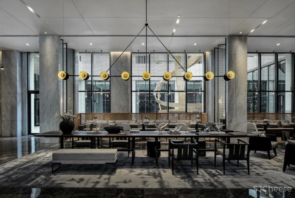 造价6500/㎡顶级售楼中心设计丨呈现出空间美感契合的精美质感