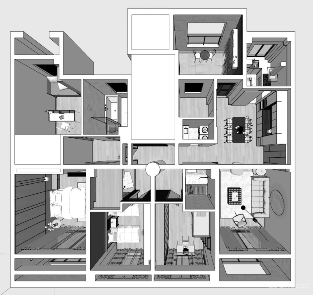 简真·南京绿城东方玉园186㎡住宅 北岩设计