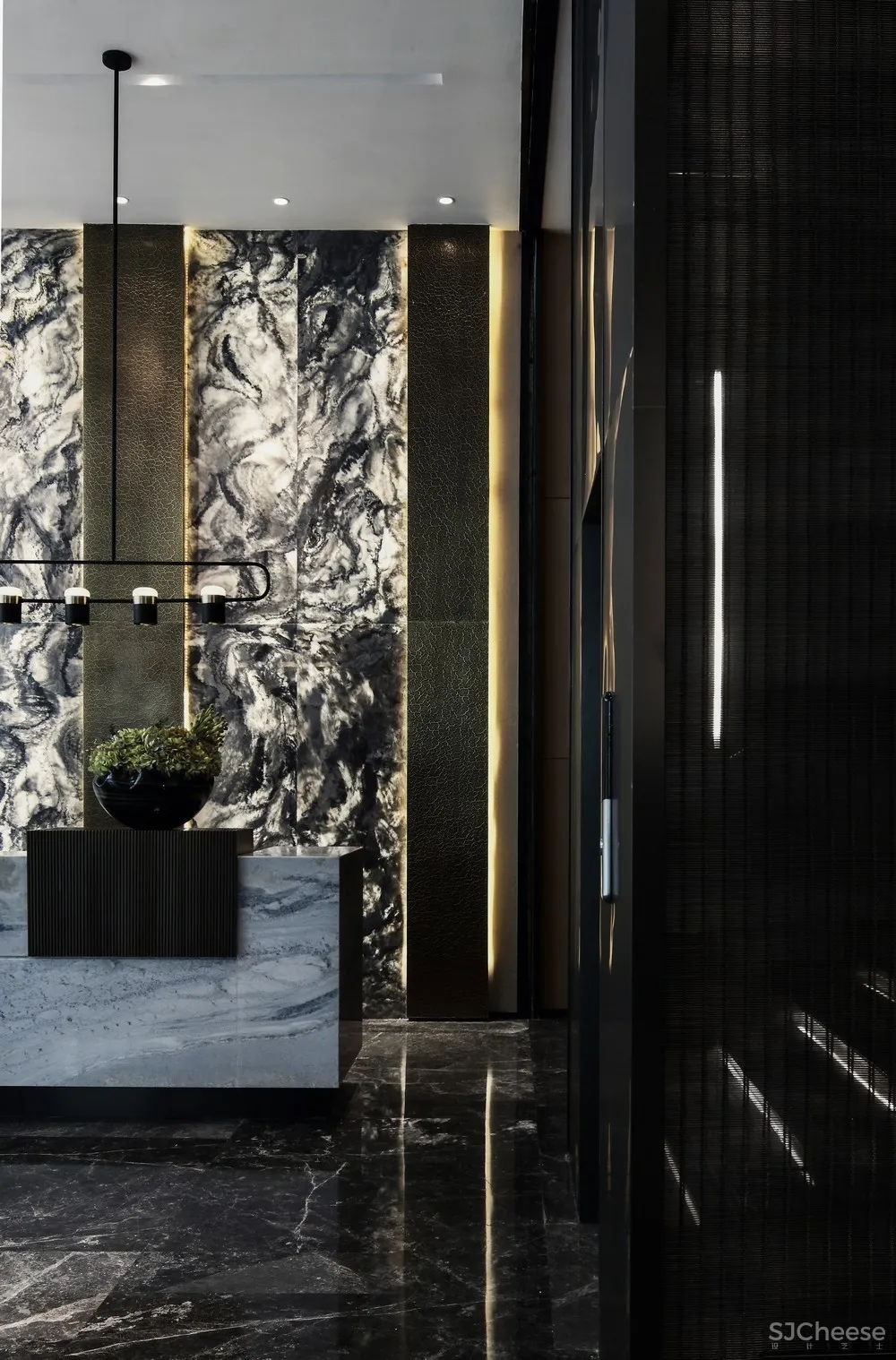 造价6500/㎡顶级售楼中心设计丨呈现出空间美感契合的精美质感