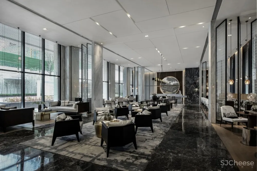 造价6500/㎡顶级售楼中心设计丨呈现出空间美感契合的精美质感