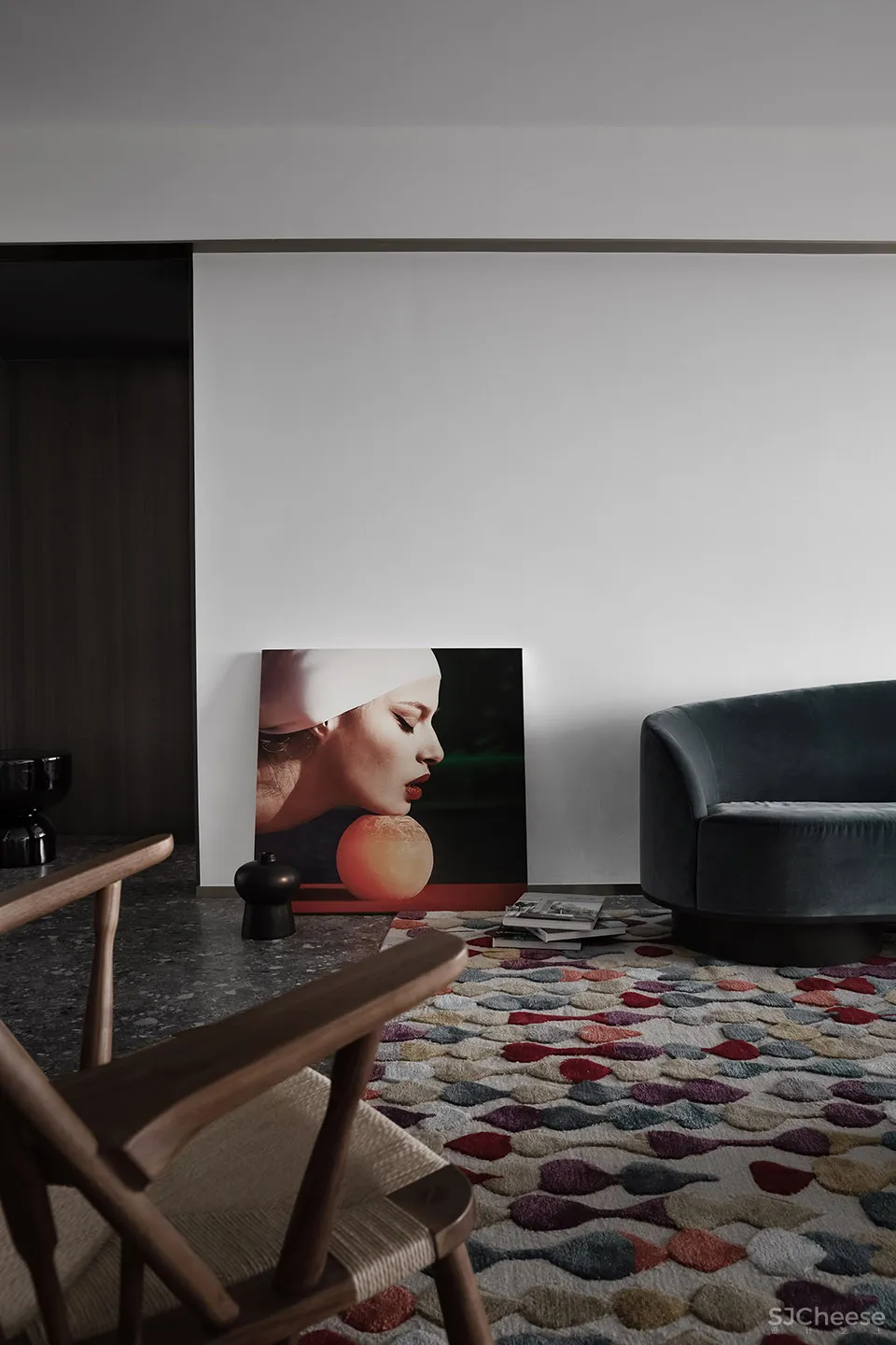 弧线与直线的交织,汕头俏皮艺术公寓 艾克建筑设计