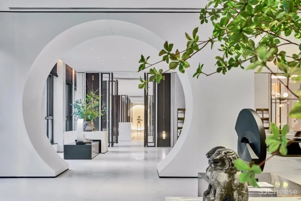 【无间设计最新力作】1200㎡摩登东方营销中心设计落地方案