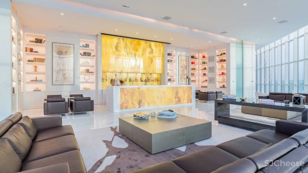 迪拜 3500m² 顶层复式,售价 2.5 亿丨竟是这种简约范儿