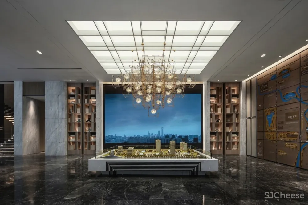 造价6500/㎡顶级售楼中心设计丨呈现出空间美感契合的精美质感