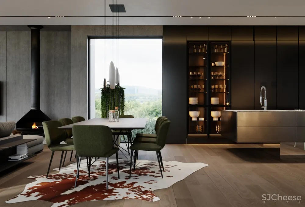 拥有精致庭院和浮动楼梯的高档现代住宅设计 Studioe