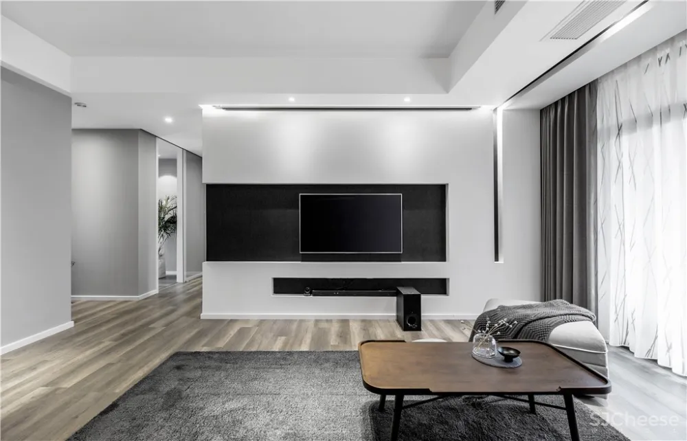 《漫画家日记》160㎡简约黑白灰 欢乐佳园装饰