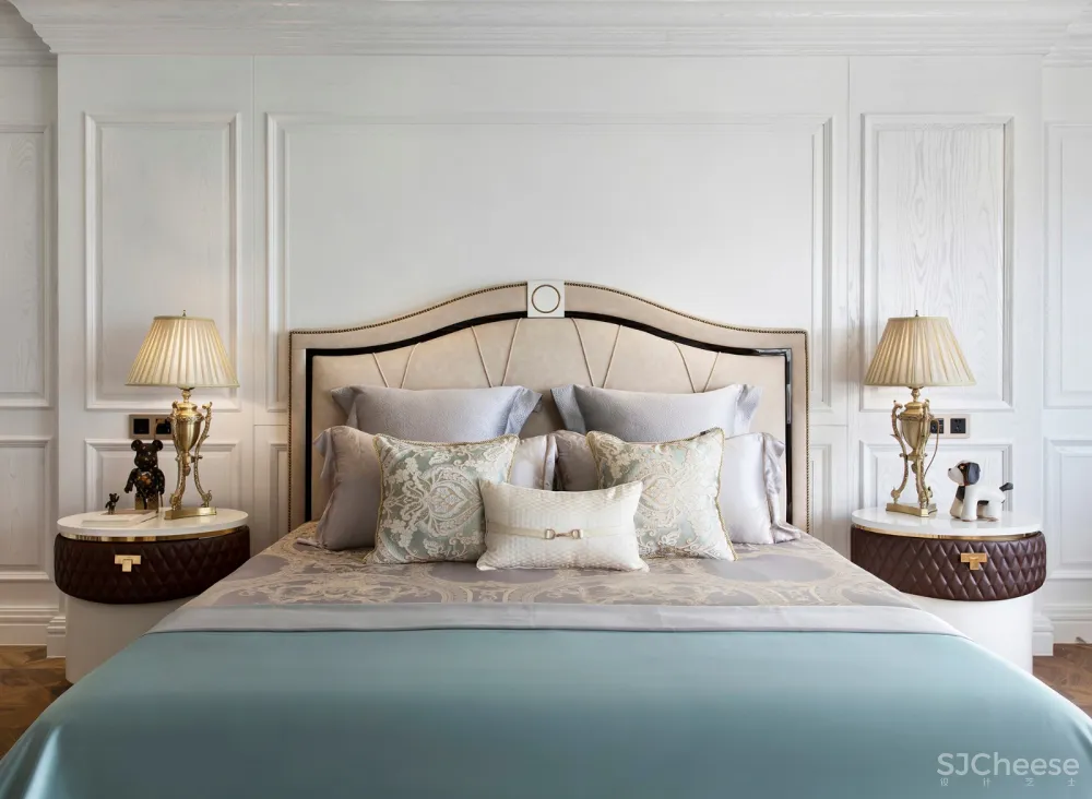 魅无界设计丨颐和山庄别墅:在3000㎡独栋别墅中,聆享优雅法式生活意境