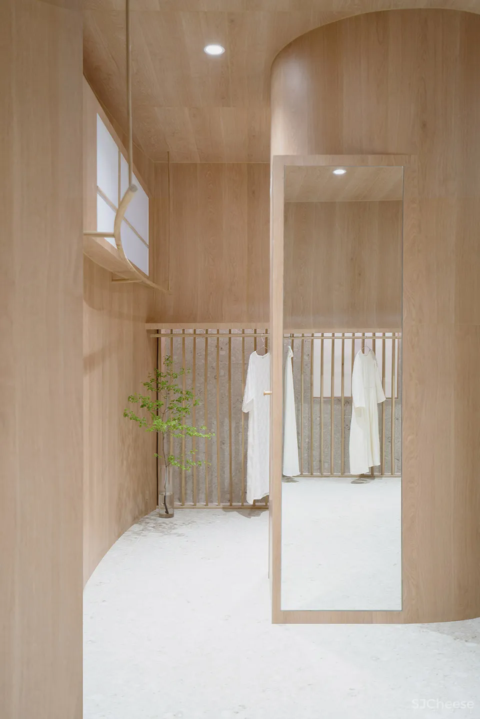 “面料”带给空间的卷曲与自由,北京“往夕”服装工作室 帕姆建筑