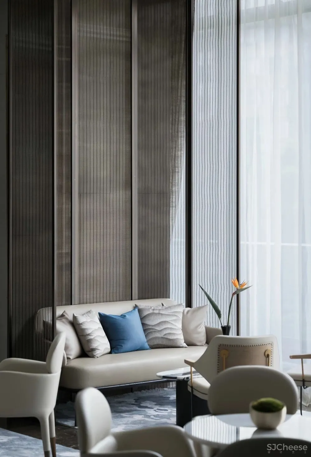 最美高级灰售楼处设计丨别具一格的水墨禅境