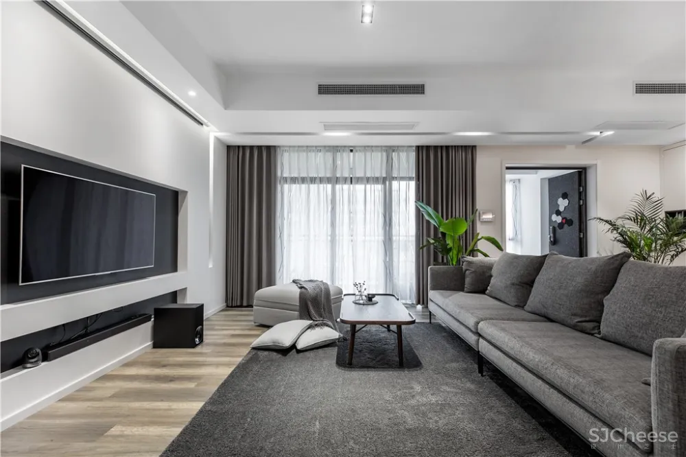 《漫画家日记》160㎡简约黑白灰 欢乐佳园装饰