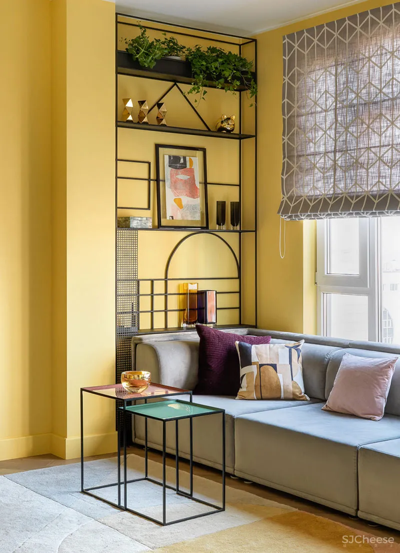 有着复古细节的70㎡莫斯科黄色公寓 Julia Faer