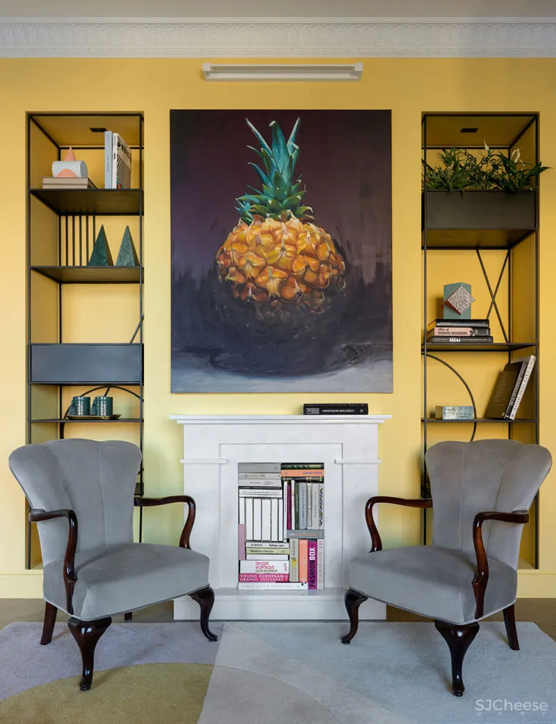 有着复古细节的70㎡莫斯科黄色公寓 Julia Faer