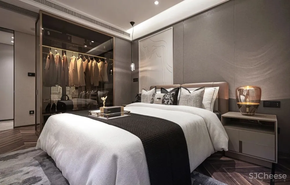 【SDD上达设计新作】140㎡将轻奢与现代融为一体样板间落地设计