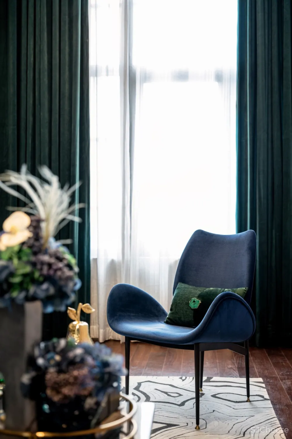 【柏舍设计新作】将Art Deco概念融入现代轻奢风的销售中心软装设计方案