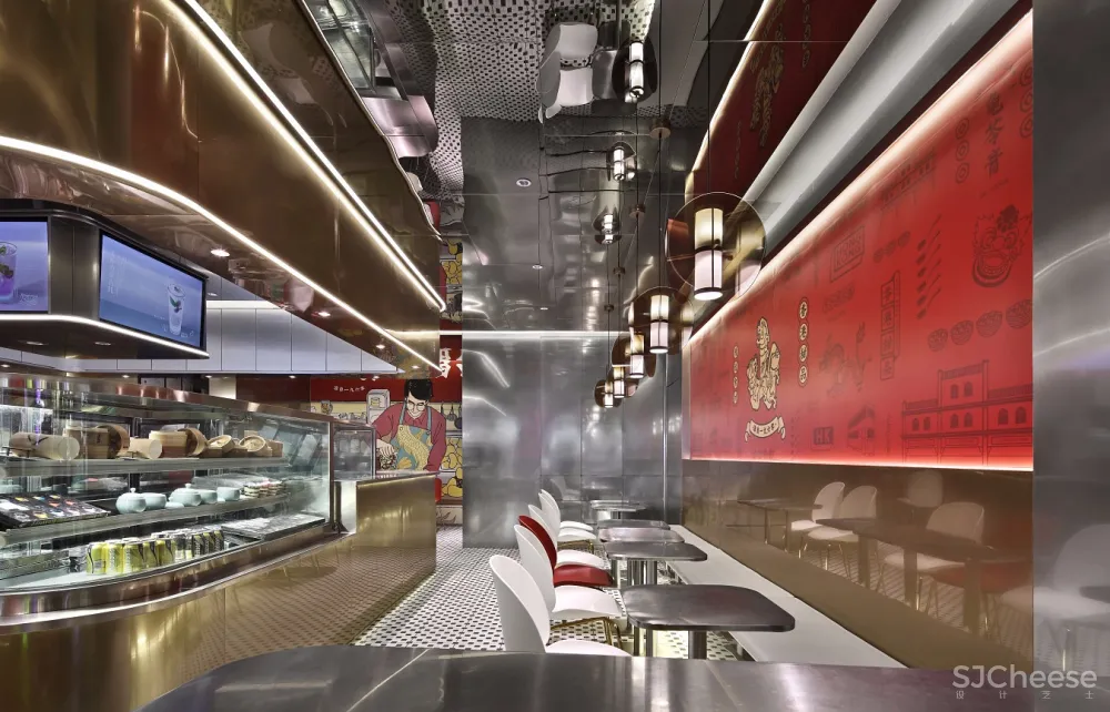 餐厅空间设计【艺鼎品牌全案】 现代中式风“许留山”,夏日里的清心甜品