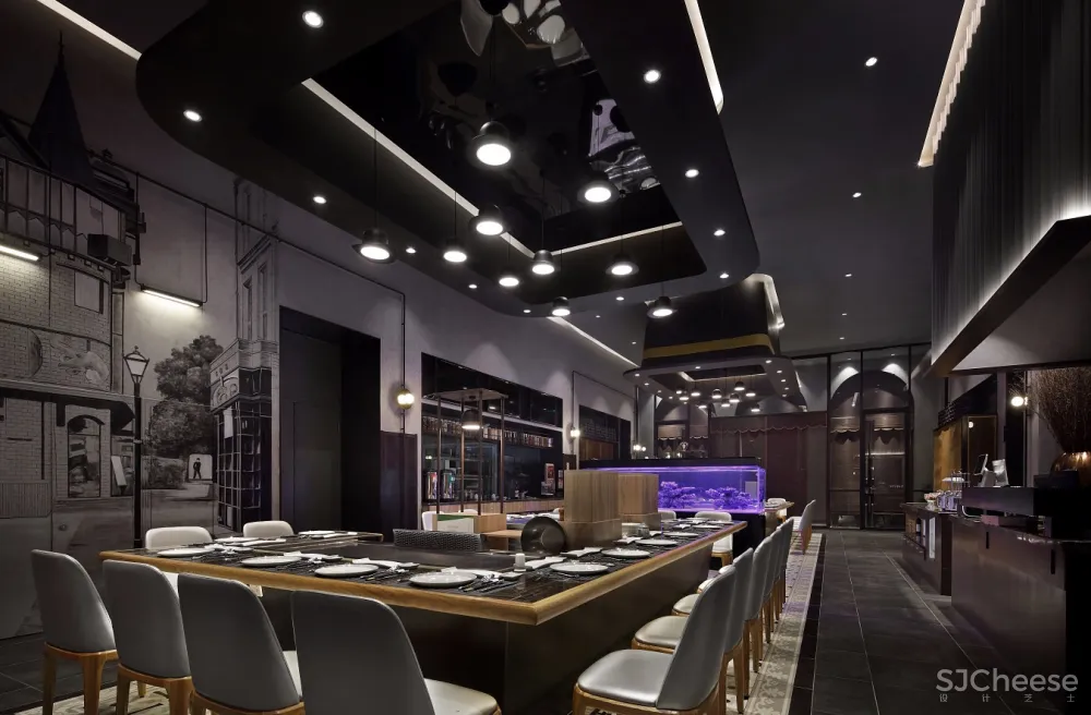 餐饮空间设计，艺鼎新作，雅玛花式铁板烧