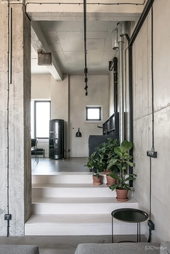 斯洛伐克一间73平米loft工业风公寓设计