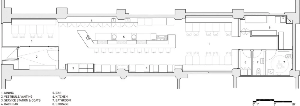 蒙特利尔 RYÙ餐厅:如同漂浮在空中的木栅格堆积效果