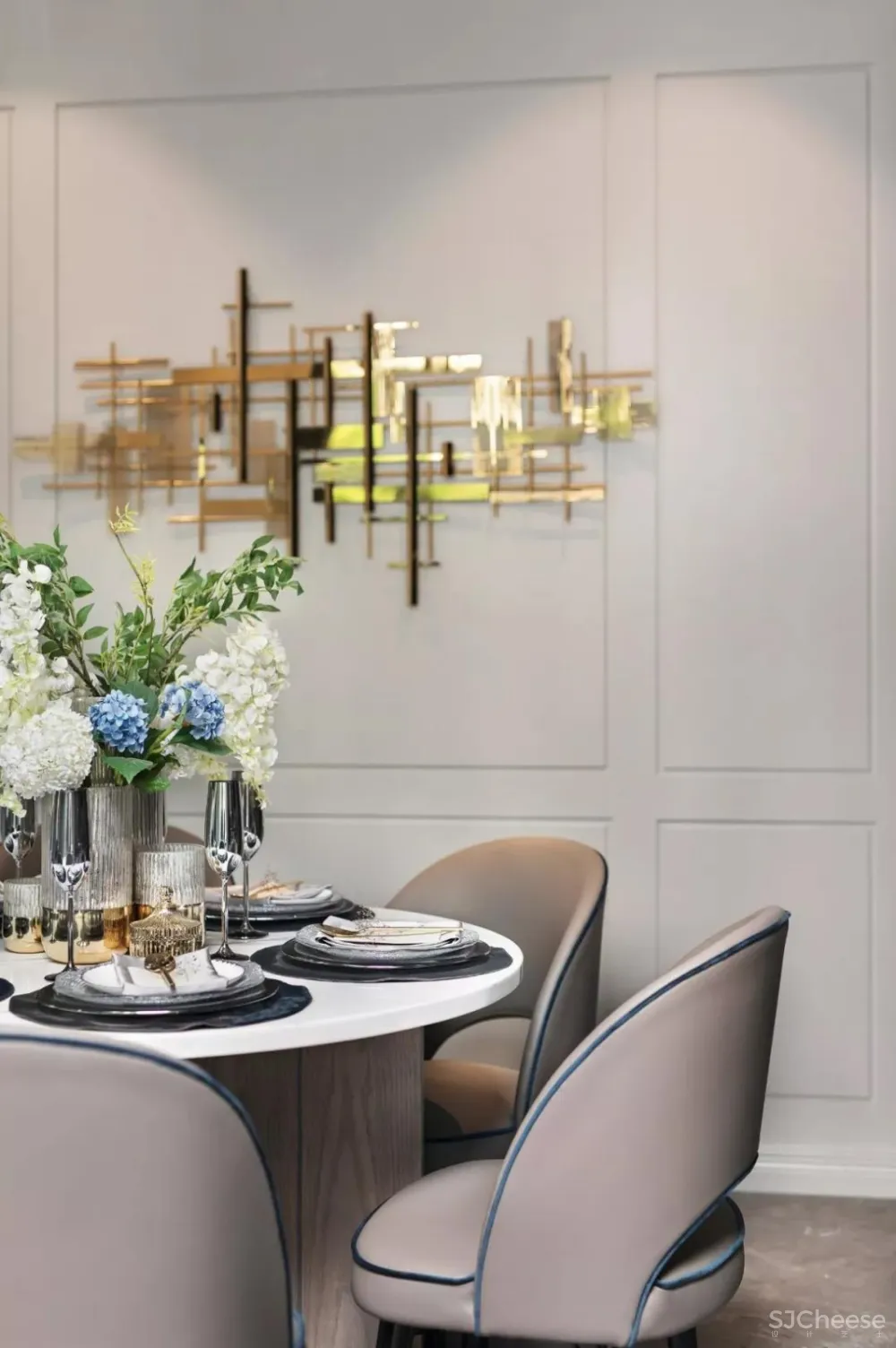 创时空设计 | 三层别墅的软装设计方案,享受生活的闲雅与安适!