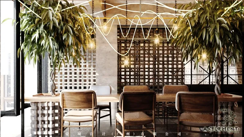觉城设计:A+Element coffee shop