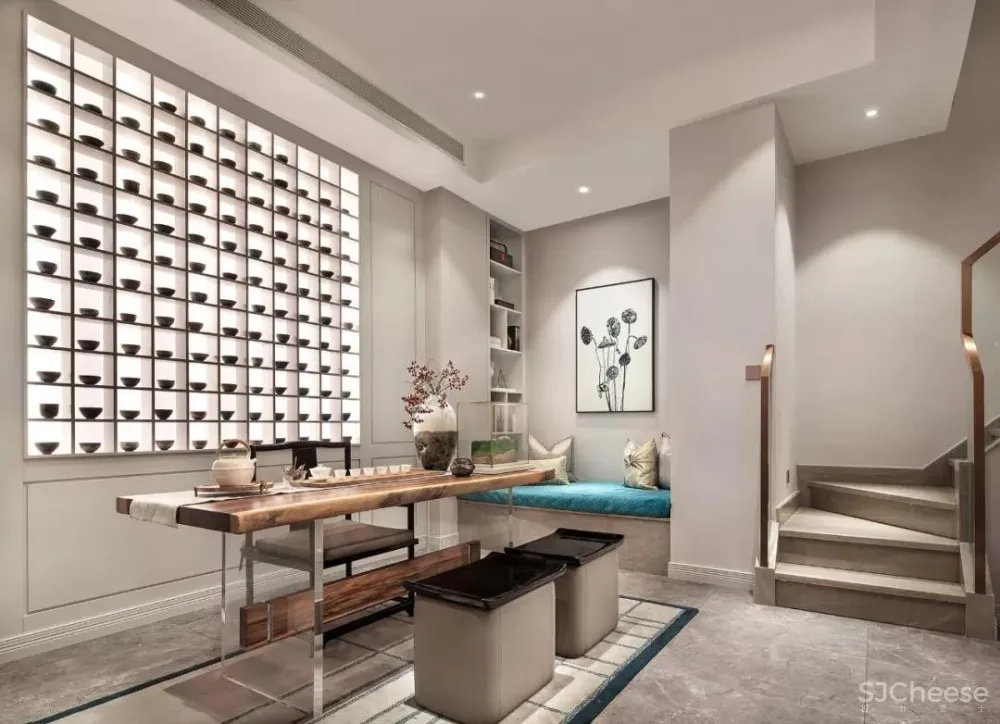 创时空设计 | 三层别墅的软装设计方案,享受生活的闲雅与安适!