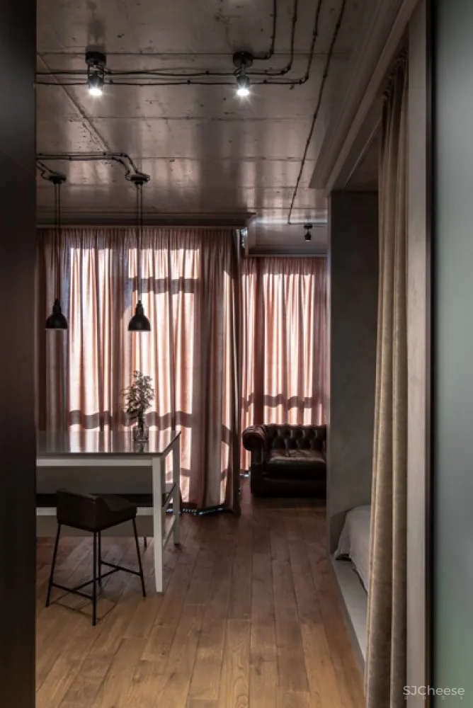 ZOOI | 一对年轻夫妇的42㎡时尚复古小宅