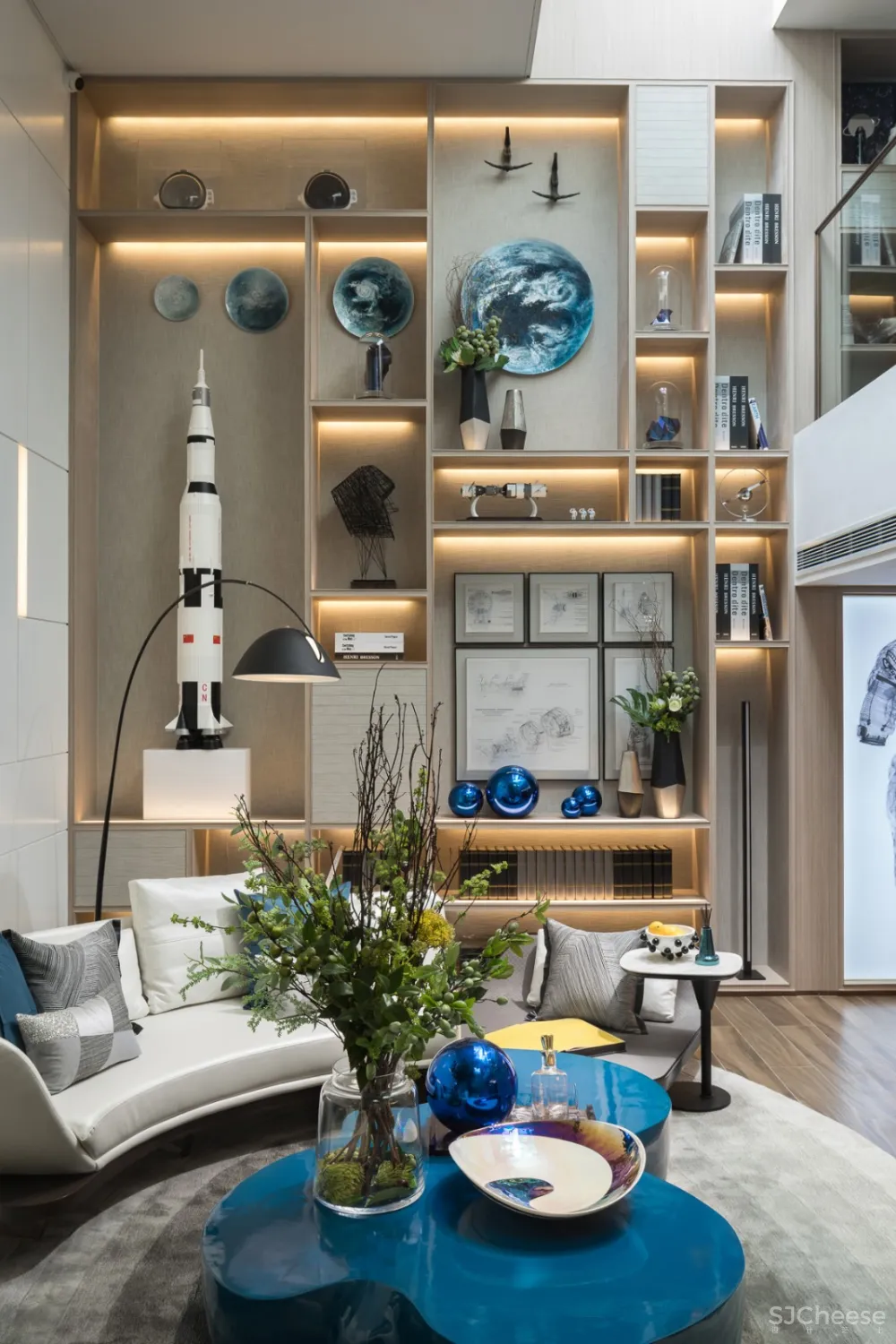 则灵艺术丨熙湖悦著353㎡跃层体验馆:趣味生活