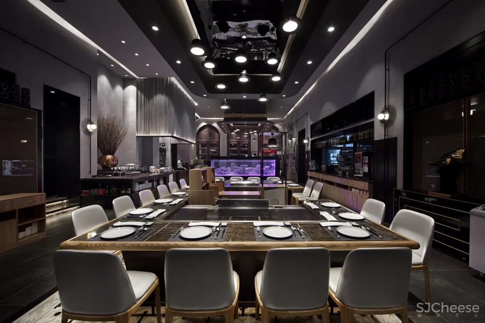 餐饮空间设计，艺鼎新作，雅玛花式铁板烧