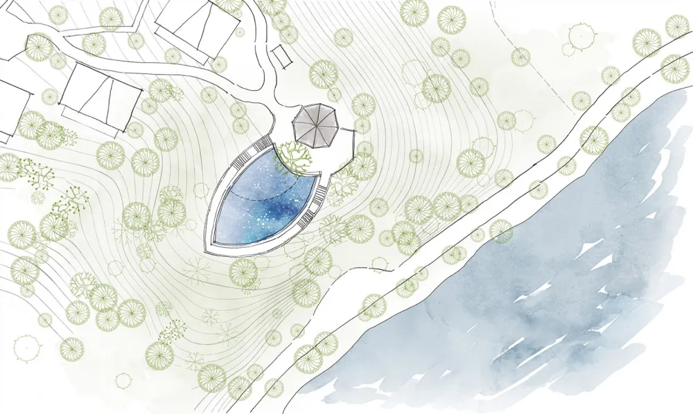 新作 | 中国美术学院风景建筑设计研究总院:杭州 星舟 – 富春江畔的空中泳池