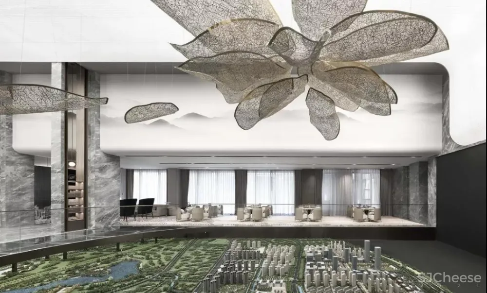 新作 | 1600㎡现代中式轻奢美学体验营销中心