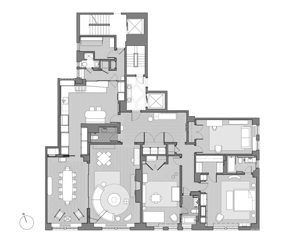 旧房翻新瞬间变成豪华公寓丨看这个设计师是如何改造的