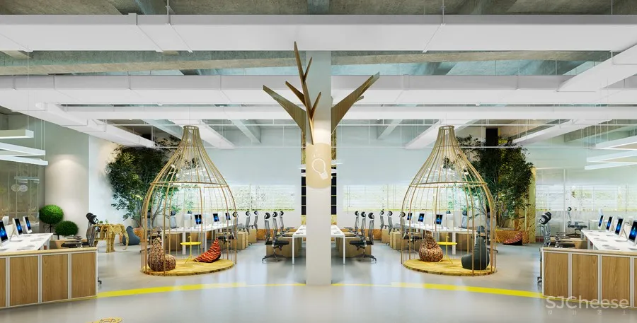 充满森林气息的创意办公空间—苏州现象空间设计
