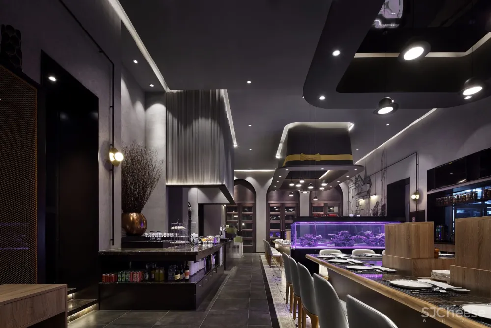 餐饮空间设计，艺鼎新作，雅玛花式铁板烧